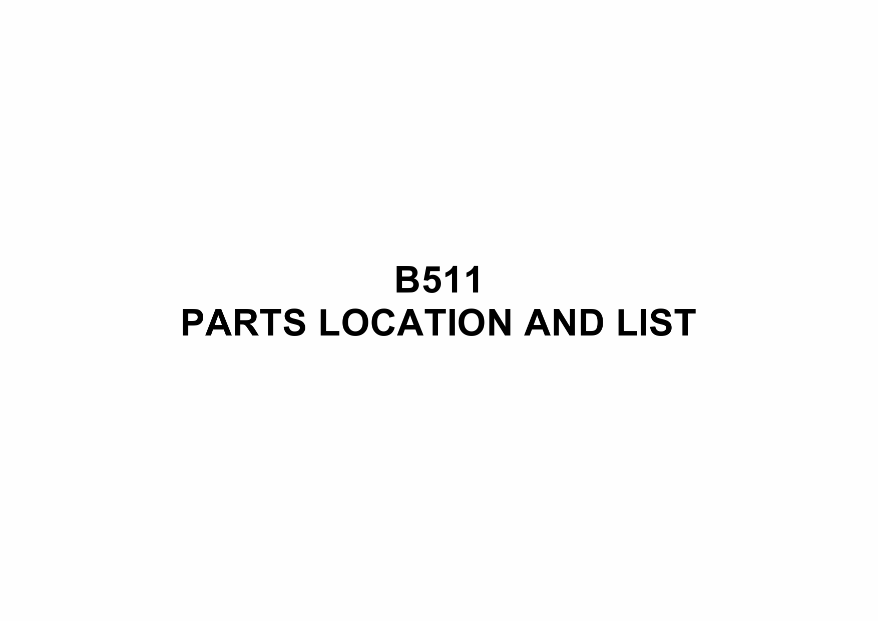 RICOH Options B511 Parts Catalog PDF download-1